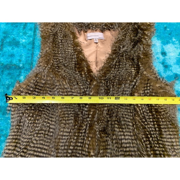 Cristina B Long Faux Fur Vest Brown - Picture 10 of 11